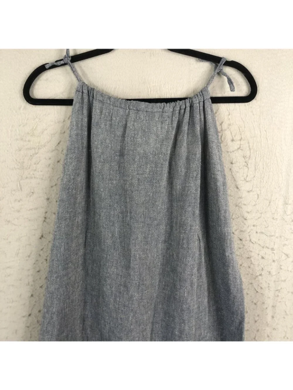 Loom Dress Womens One Size Blue  100% Linen Lagenlook Beachy Minimalist Boho